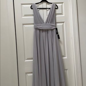 Lulu’s chiffon grey dress